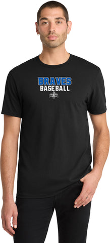 La Conner Braves Baseball T-Shirt- Black