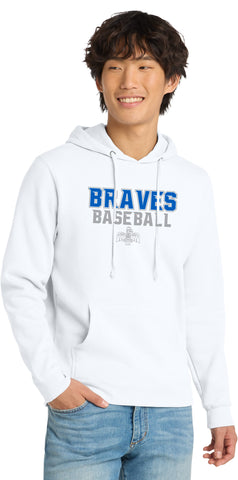 La Conner Braves Baseball Hoodie - White